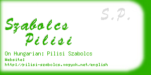 szabolcs pilisi business card